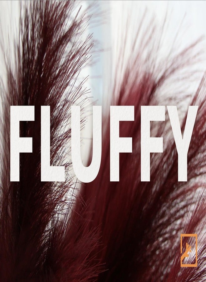 ZIFTY 7-Pcs 38"/3.1FT Faux Pampas Grass Large Tall Fluffy Artificial Fake Flower Boho Decor Bulrush Reed Grass for Vase Filler Farmhouse Home Wedding Decor (Red/Burgundy) - Image 3
